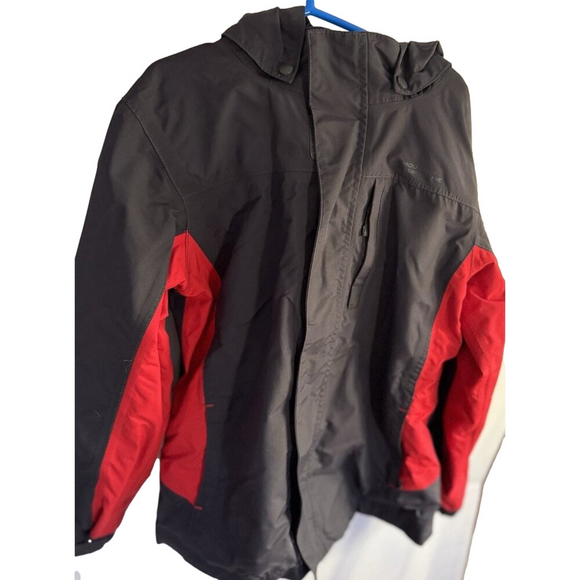 Mountain Warehouse Other - Mountain Warehouse Rain Jacket Boys 9-10 Black/red Waterproof Hood